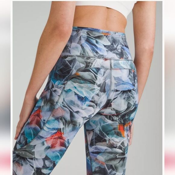 NWT Lululemon Fast and Frer HR Tight 25" Luminescent Floral Multi - Picture 5 of 9
